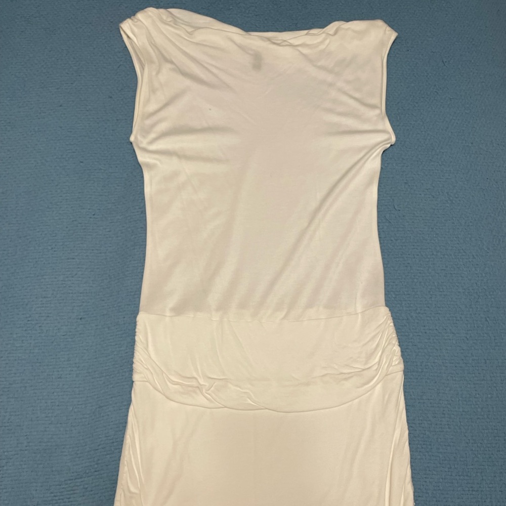 BCBG white jersey dress